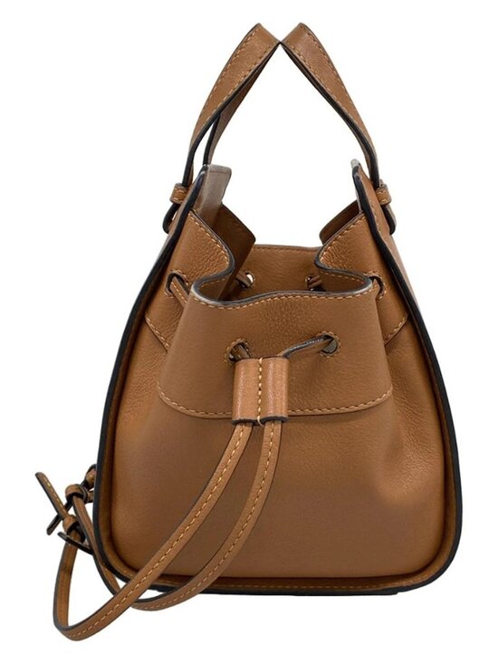 LOEWE Hammock Drawstring Bag Mini Brown Classic Calf Handbag main image 10